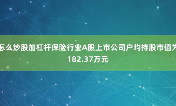 怎么炒股加杠杆保险行业A股上市公司户均持股市值为182.37万元